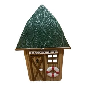S.S Cookie Hut Musical Cookie Jar Gilligans Island Theme Song Tiki Hut